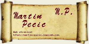 Martin Pecić vizit kartica